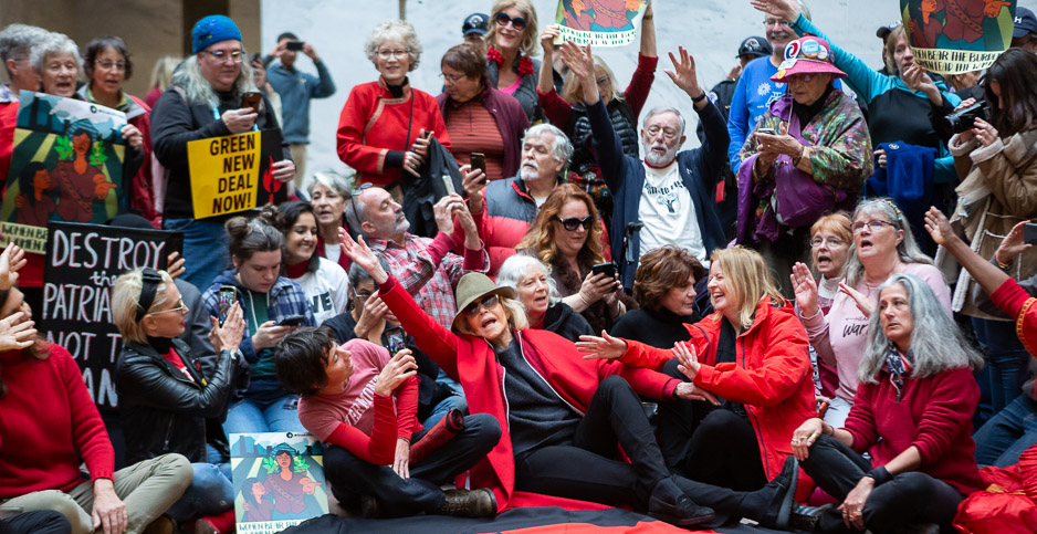 Boomer grandmas take up protesting for the planet